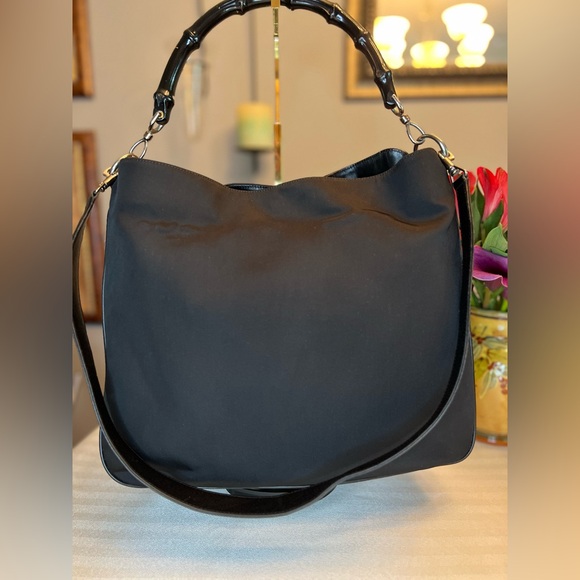 GUCCI Bamboo Top Handle Hobo Shoulder Bag with Strap - Picture 1 of 15
